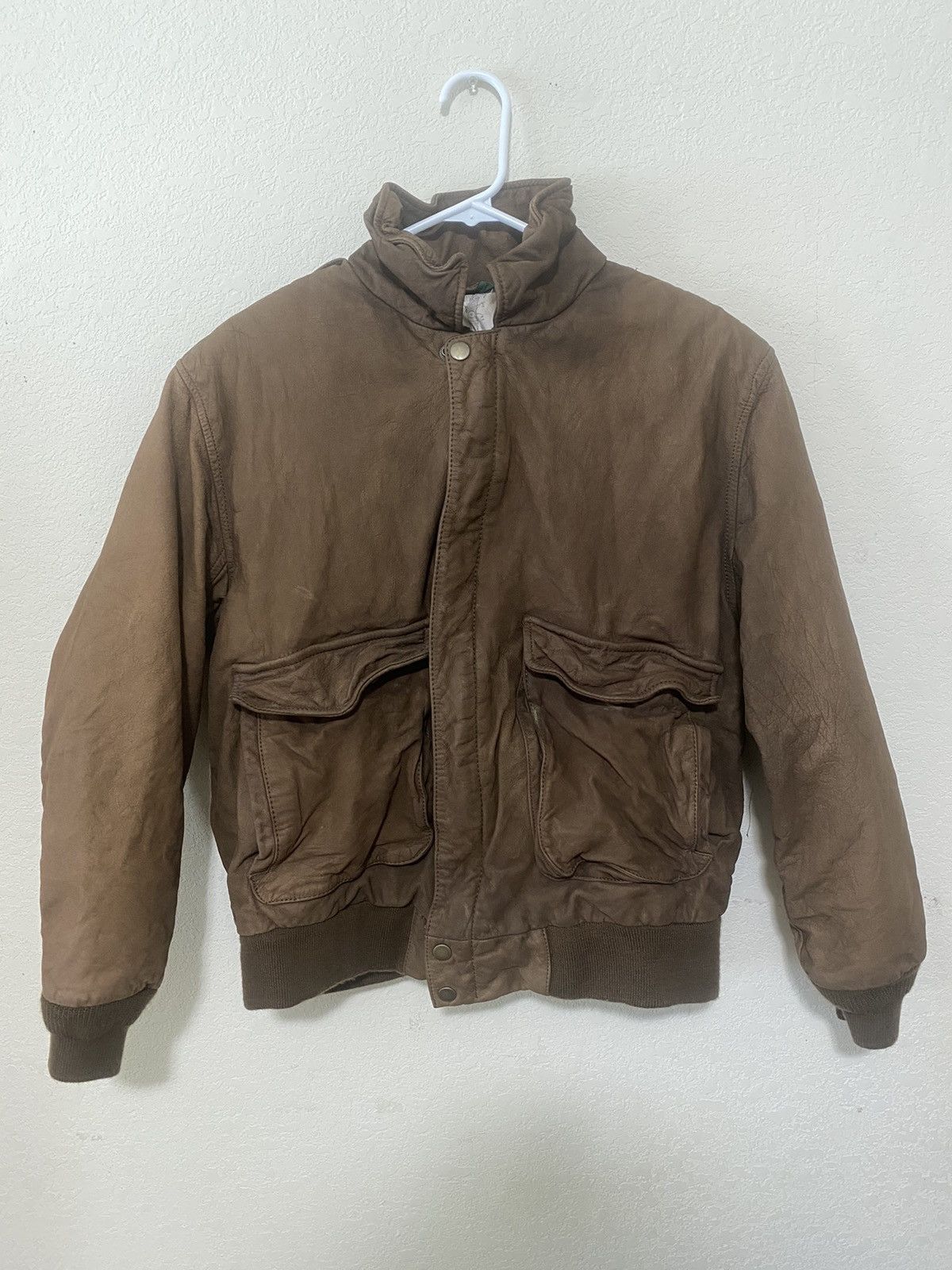 Vintage Hill & Archer Bomber (brown/very worn/heavy coat) Size US XXS / EU 40 - 1 Thumbnail