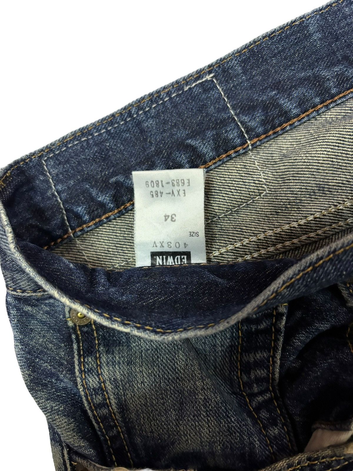 Edwin Vtg Edwin XV Japan Distressed Jeans Size US 35 - 10 Thumbnail
