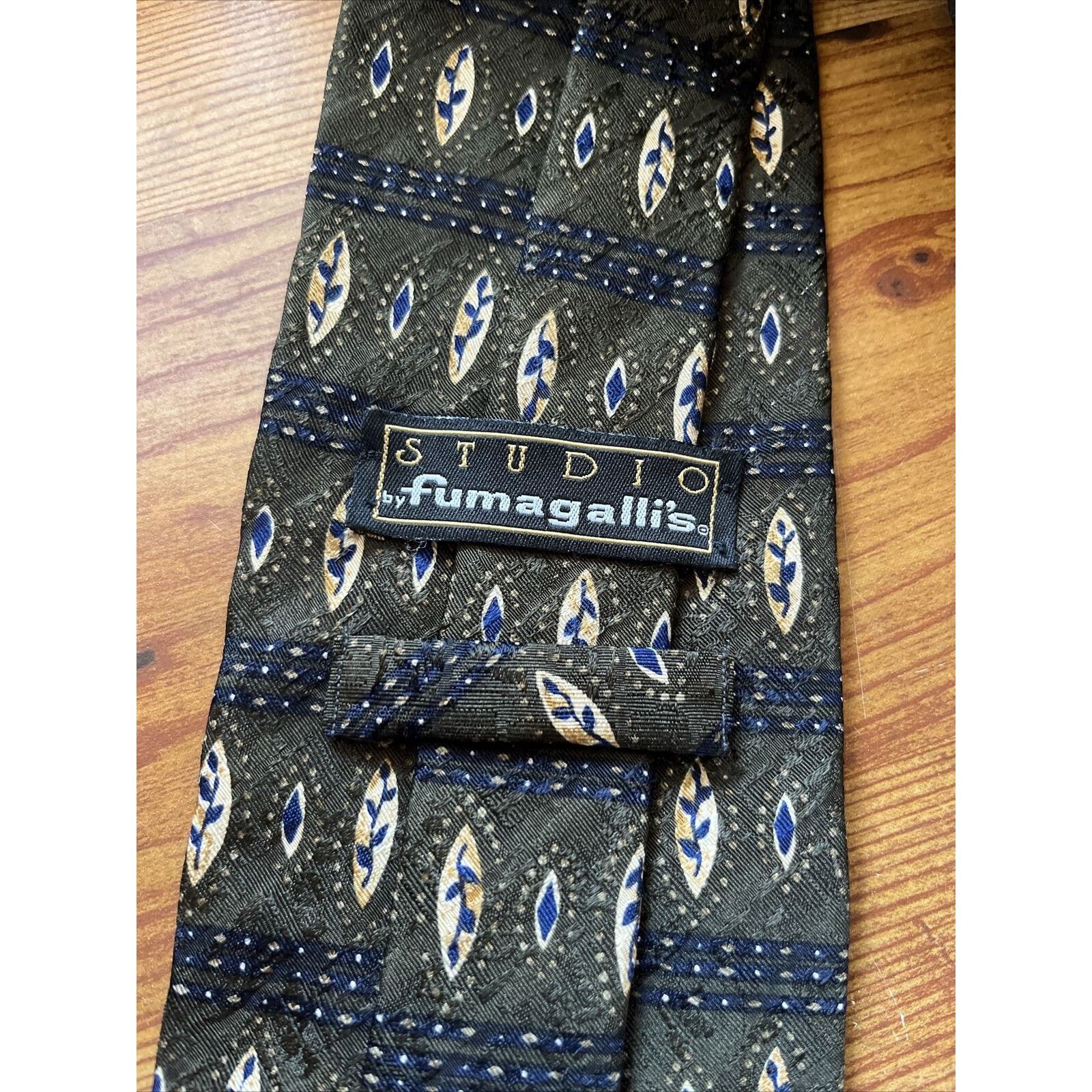 Other Studio by Fumagalli's Vintage Men’s Green Blue silk necktie Size ONE SIZE - 4 Thumbnail