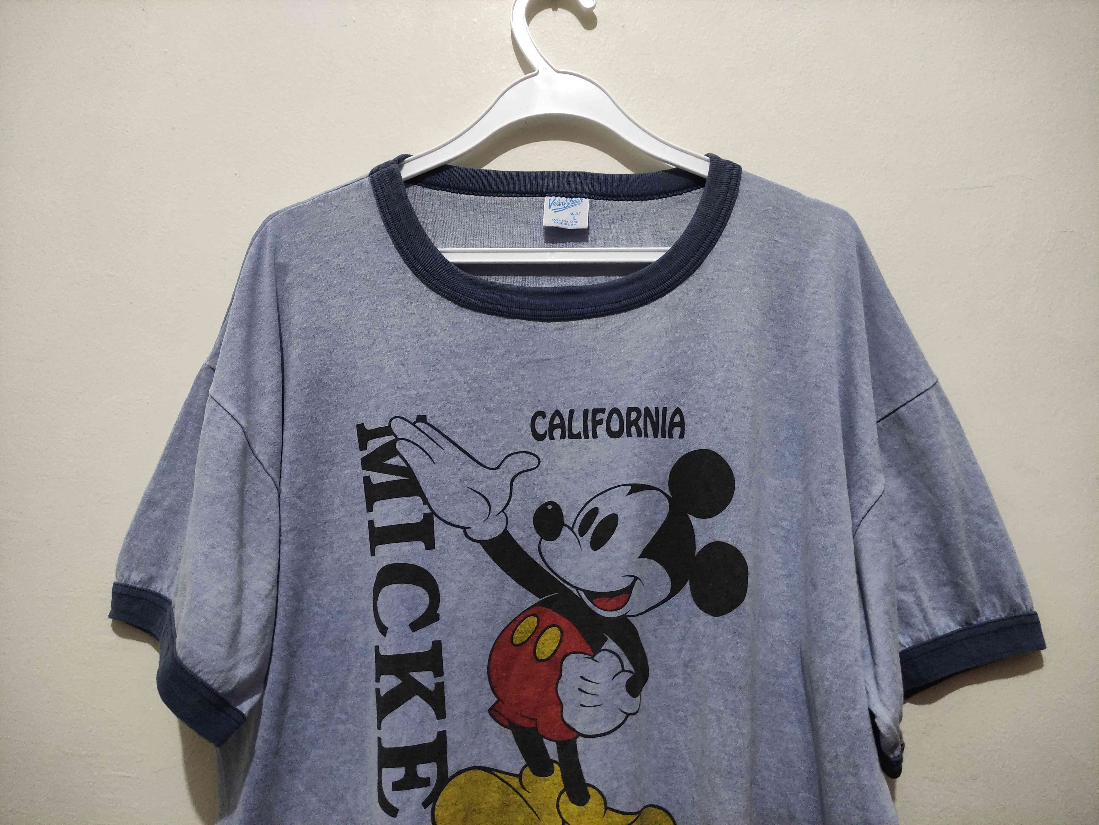 Velva Sheen Vintage Mickey Mouse Ringer Print T-Shirt Made in Usa Size US L / EU 52-54 / 3 - 4 Thumbnail
