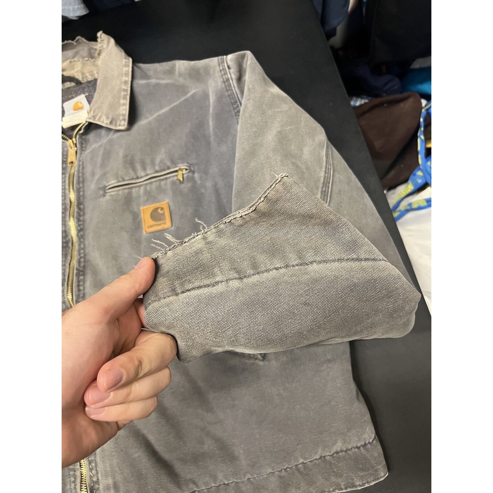 Carhartt Carhartt Detroit Jacket J97 PTL Stone Grey Size XXL Y2K VTG Size US XXL / EU 58 / 5 - 11 Thumbnail