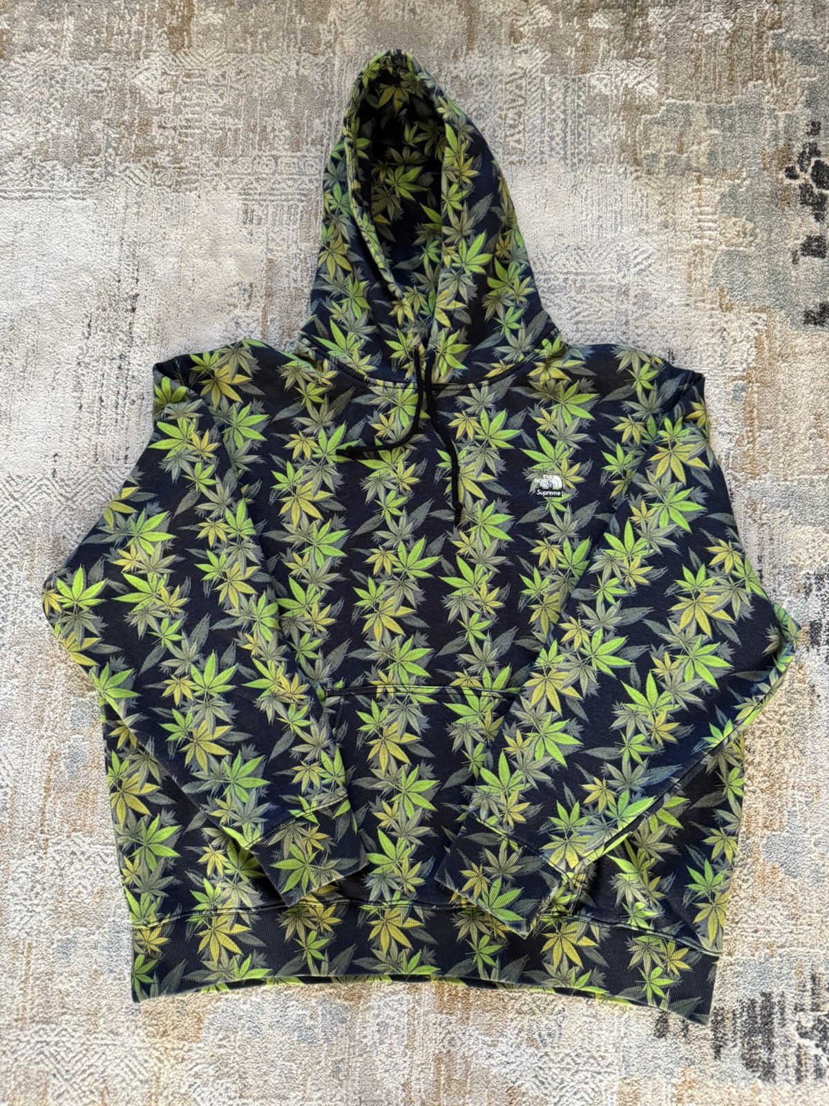 Pre-owned Supreme X The North Face Supreme The North Face Leaf Hooded Sweatshirt In Green