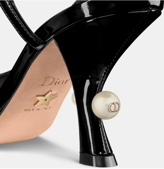 Dior o1w1db11225 KCV215 Tribales Slingback Pumps in Black Size US 10 / IT 40 - 5 Thumbnail