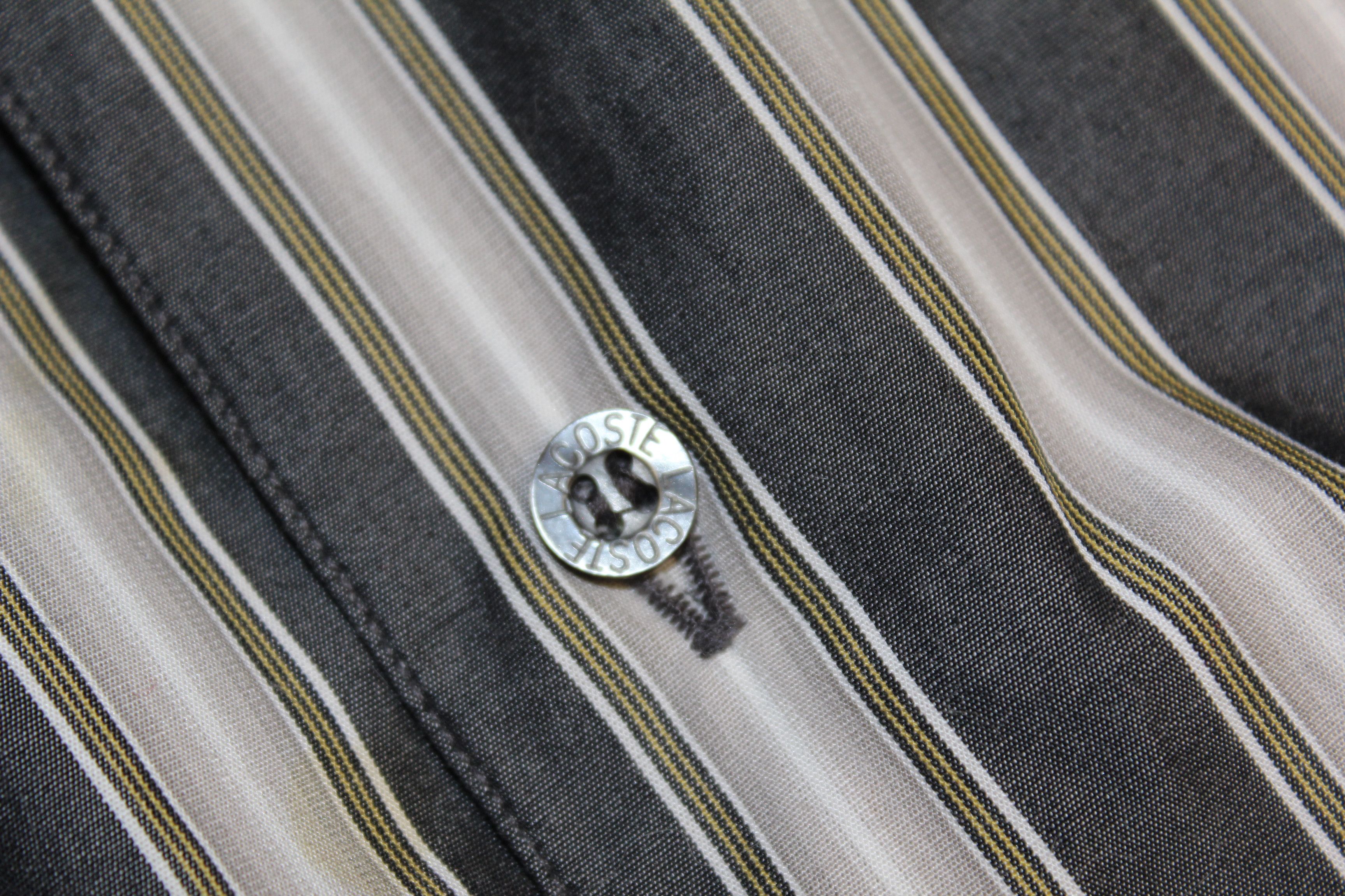 Lacoste Mens LACOSTE Long Sleeve Striped Shirt Top Size 2XL Size US XXL / EU 58 / 5 - 9 Thumbnail