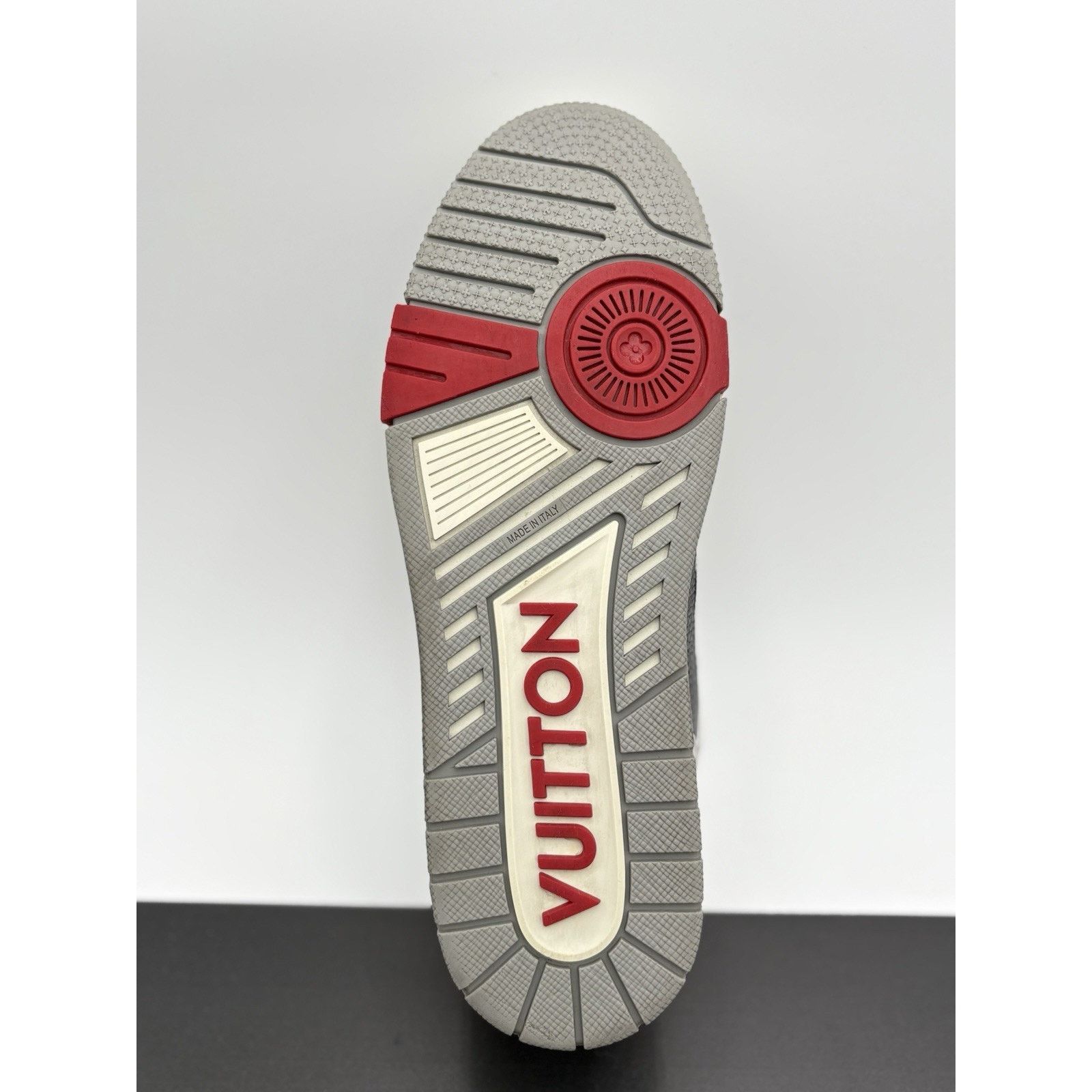 Louis Vuitton Louis Vuitton Trainer Strap ' Red Grey Black ' | CLEAN! Size US 11 / EU 44 - 7 Thumbnail