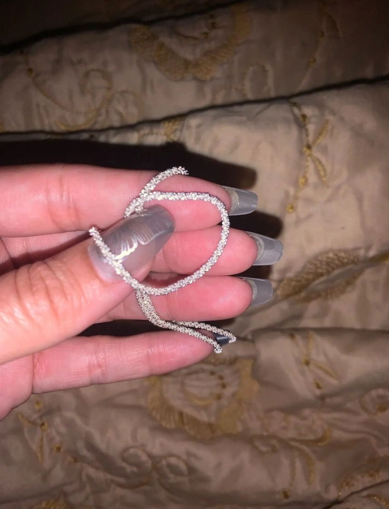 Jewelry Sparkling Silver Color Choker Necklace Size ONE SIZE - 5 Thumbnail