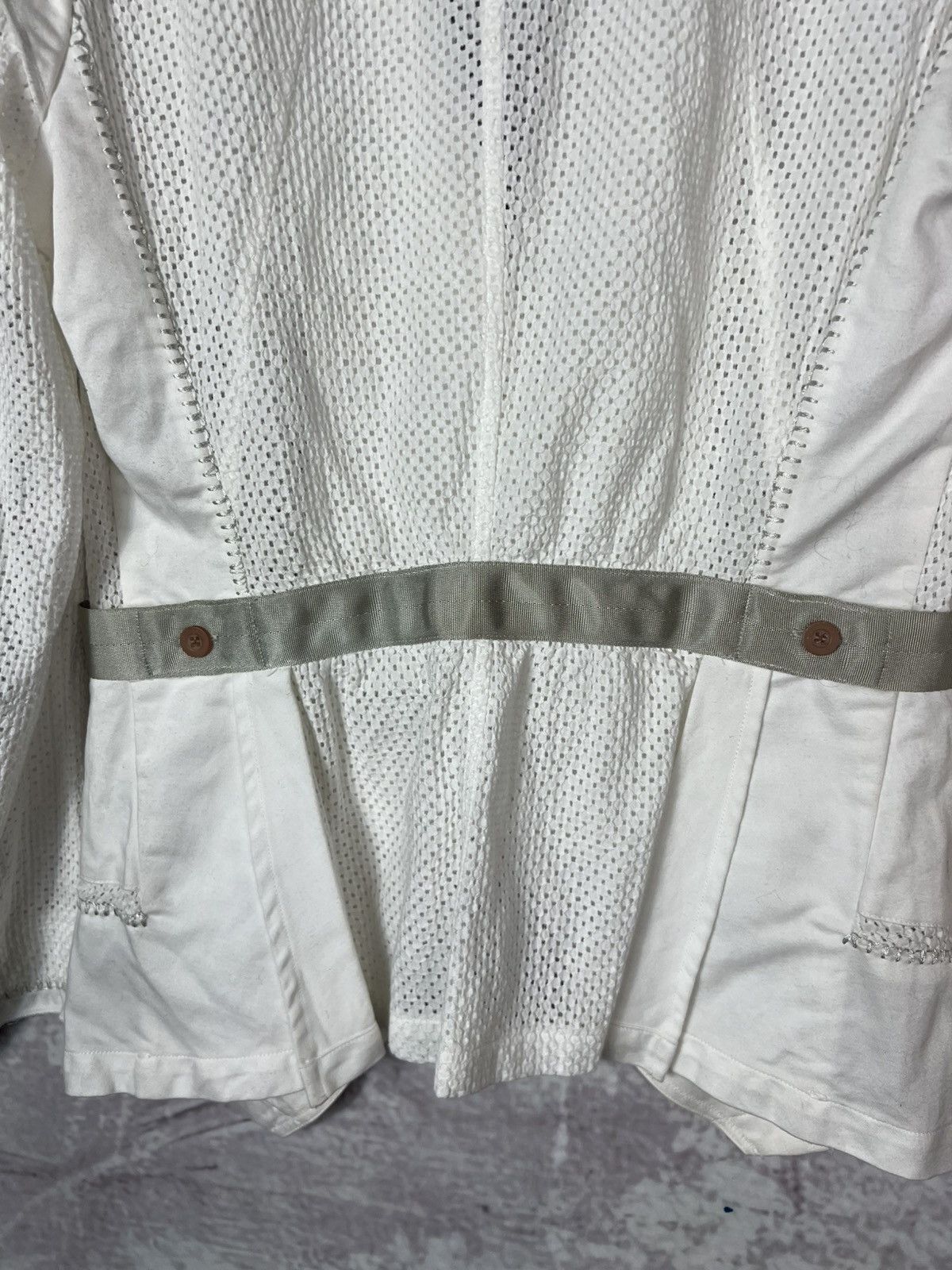 Marithe + Francois Girbaud M+FG Archive Mesh Web Paneled Utility Blazer Jacket Size M / US 6-8 / IT 42-44 - 13 Thumbnail