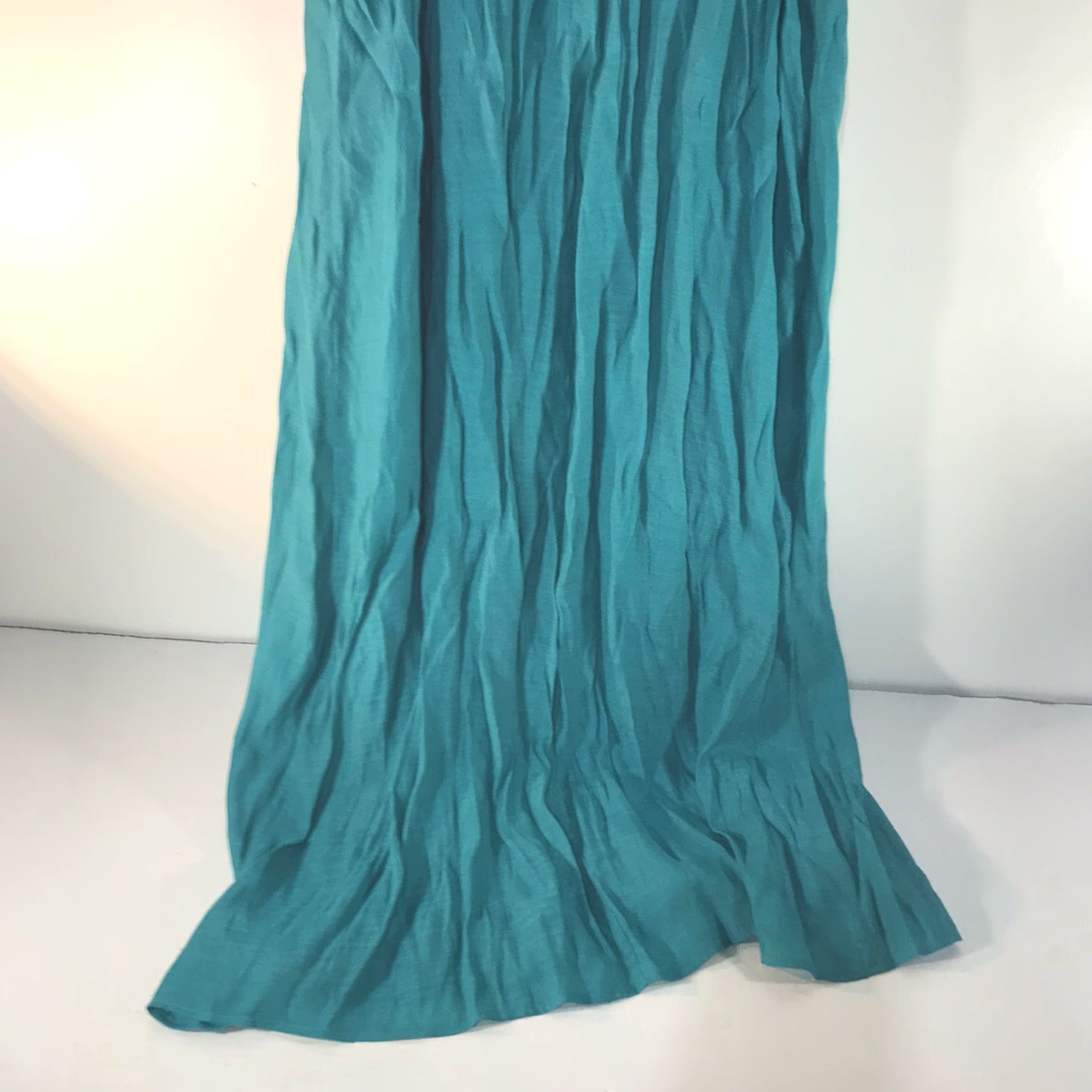 Vintage Iz Byer Women's Maxi Dress Sleeveless Ruffled Turquoise Bohemian Casual Party Summer XL Size XL / US 12-14 / IT 48-50 - 4 Thumbnail