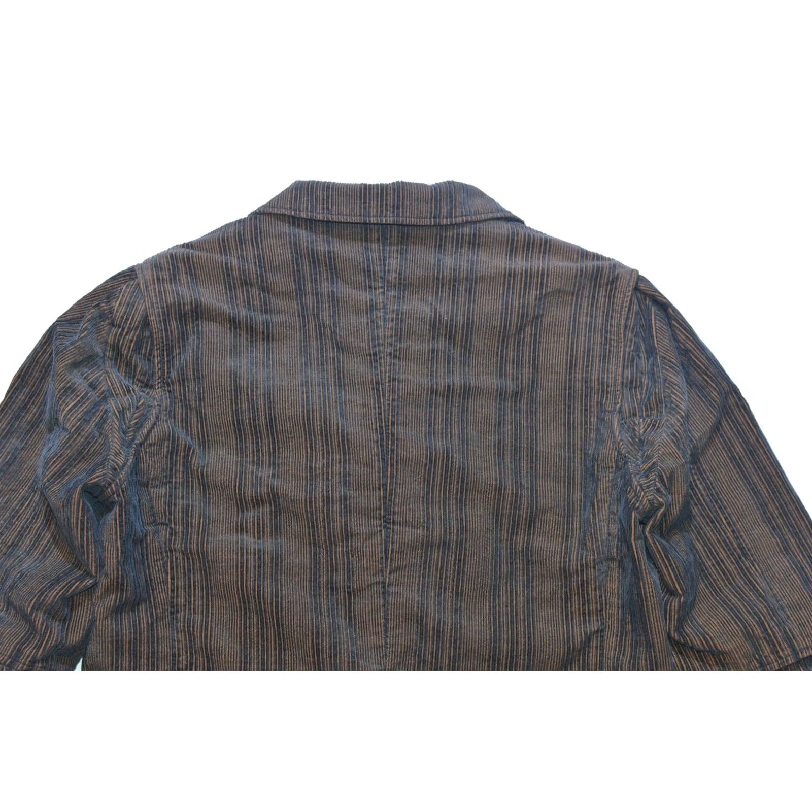 Vintage Wmns OSKA Zita Striped Blazer Jacket - Blazer - Black Gold - Size 2 - Womens - 65% cotton / 35% polyester Size XS / US 0-2 / IT 36-38 - 7 Thumbnail