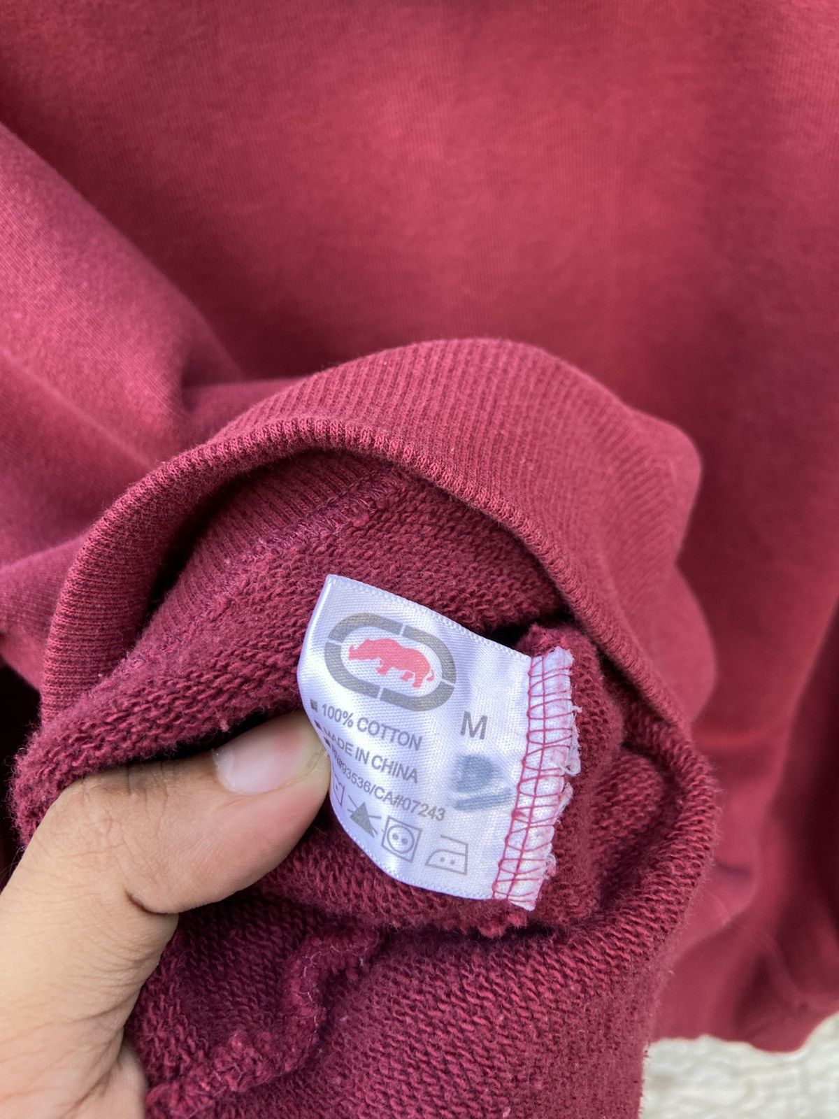 Ecko Unltd. Y2K Ecko Untld Hip Hop Urban Maroon Heavyweight Hoodie Size US M / EU 48-50 / 2 - 10 Thumbnail