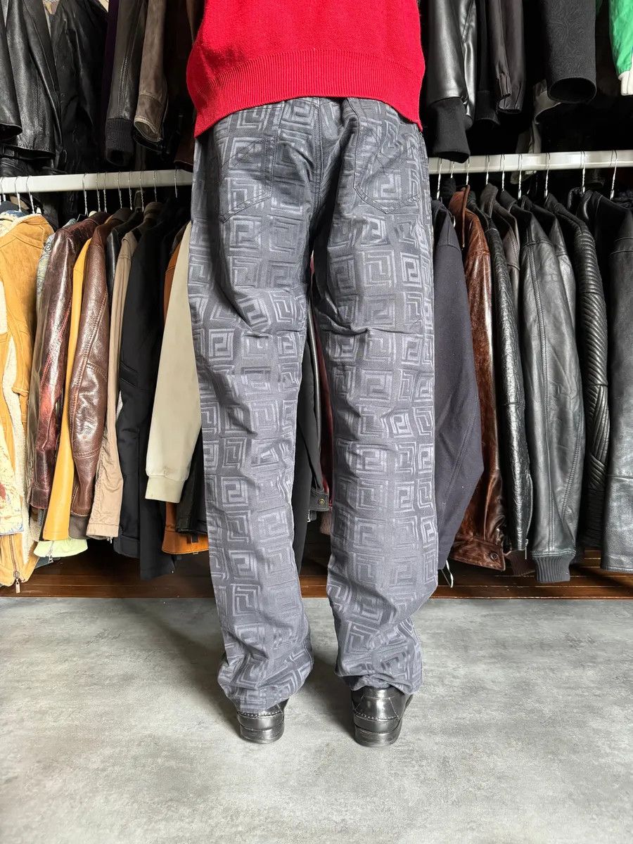 Designer × Versace × Vintage 2000s Versace Black Flicker Shadow Pants Size US 32 / EU 48 - 4 Thumbnail