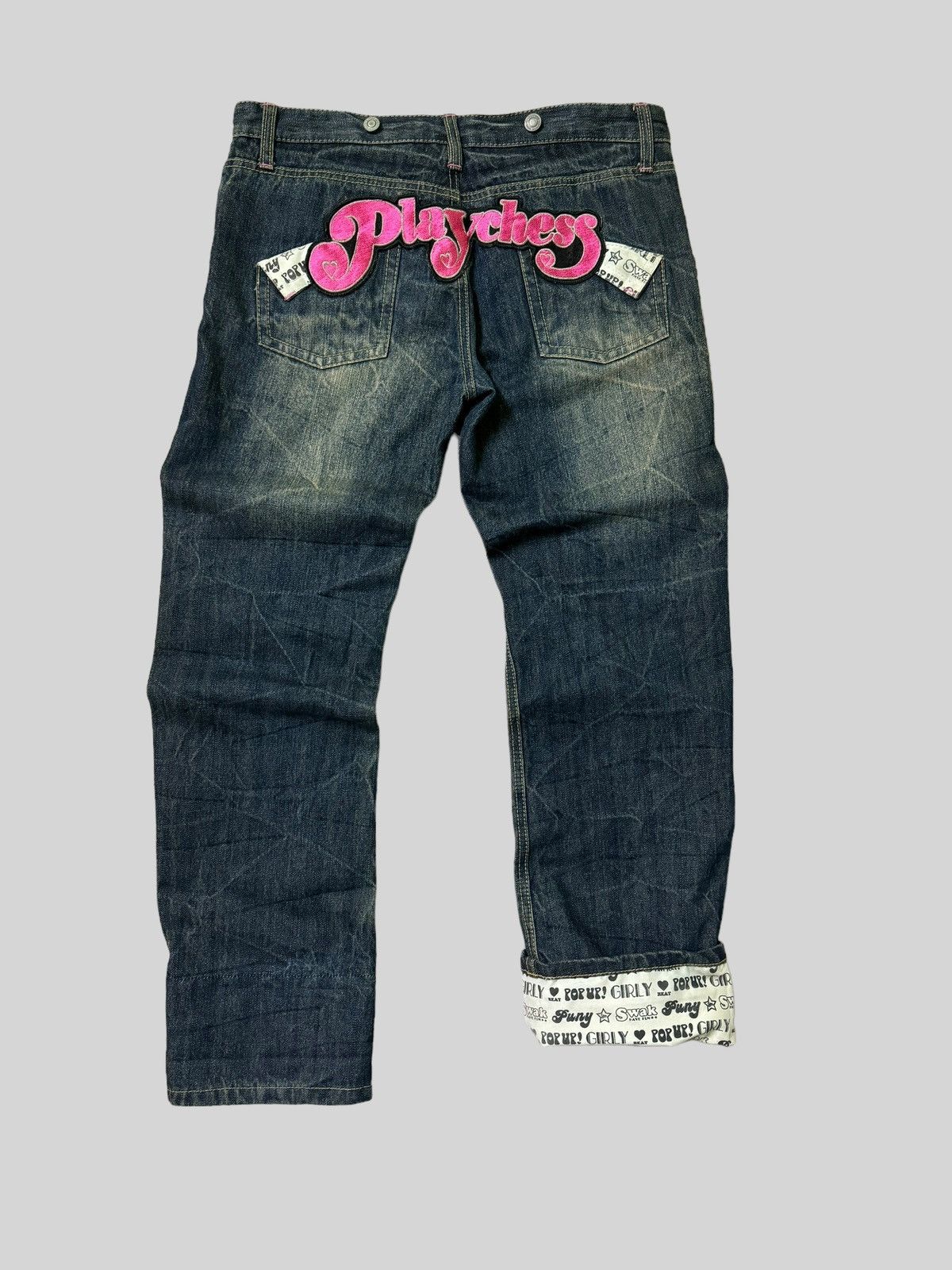 Hysteric Glamour × Japanese Brand Chip Clip Patches Pop up Girly Junya Watanabe Denim Jeans Size US 32 / EU 48 - 2 Thumbnail