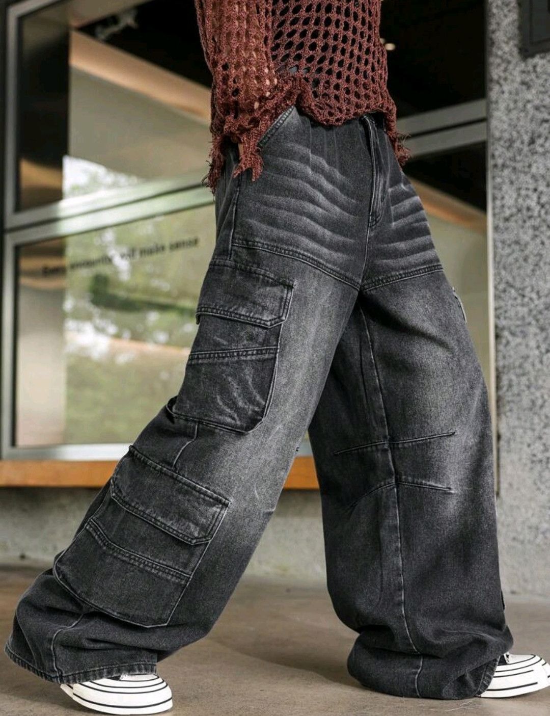 Japanese Brand × Jean Denim Workwear Baggy Jeans w/ Multiple Pockets & Wide Legs Size US 33 - 5 Thumbnail