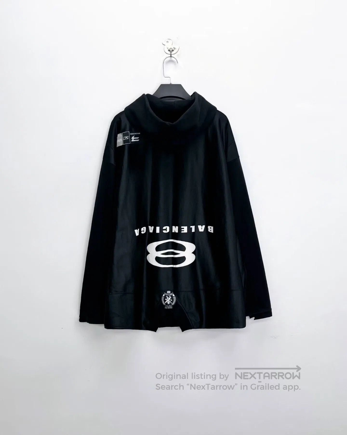 Balenciaga Balenciaga FW23 Black Embroidered Logo Hoodie. Size US M / EU 48-50 / 2 - 2 Thumbnail