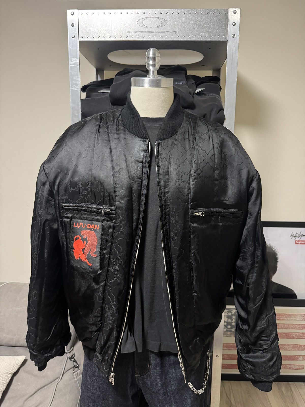 LUU DAN Lu'u Dan Reversible Faux Leather Bomber Jacket Black Size US XL / EU 56 / 4 - 14 Thumbnail