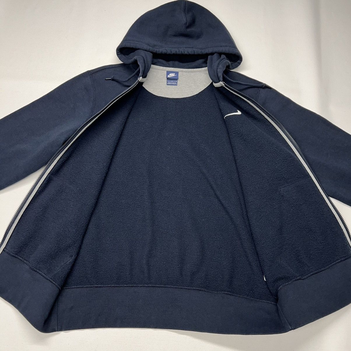 Nike Nike Hoodie Sweatshirt Blue Full Zip Athletic Logo Navy Y2K Size US L / EU 52-54 / 3 - 7 Thumbnail