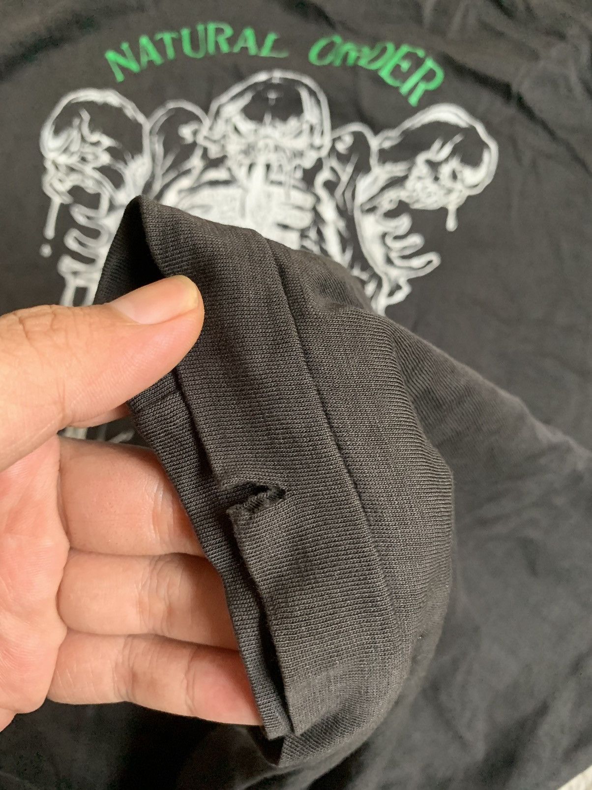Band Tees Very Rare Vintage 90s Hellbastard Natural Order Tee Size US XL / EU 56 / 4 - 10 Thumbnail