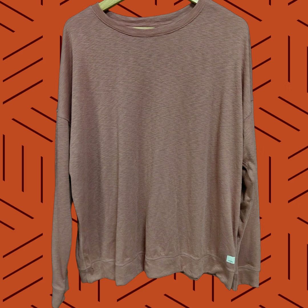 Vuori Vuori Long Sleeve Top Knit Brown Solid Women XL Size XL / US 12-14 / IT 48-50 - 1 Thumbnail