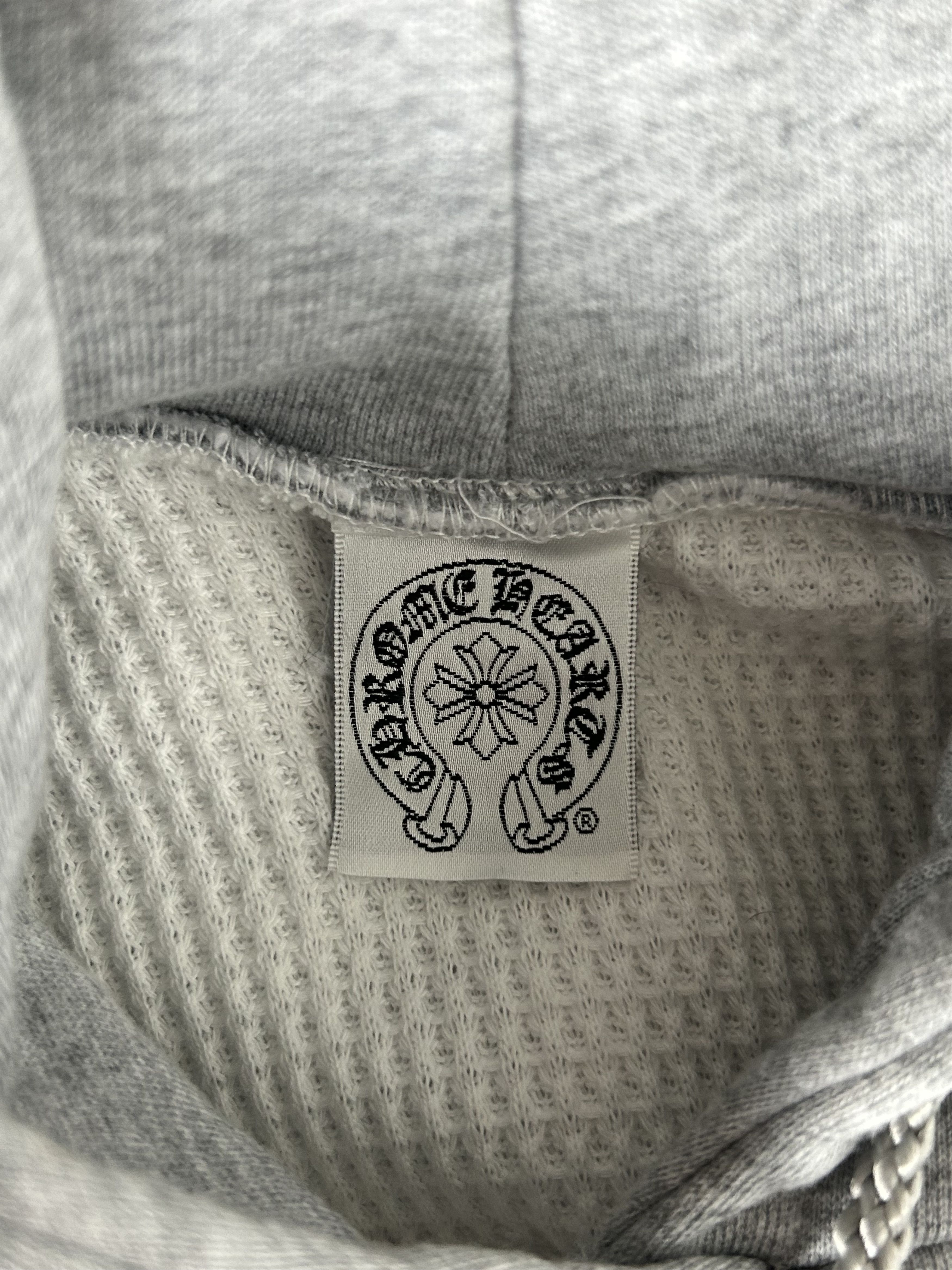 Chrome Hearts Chrome Hearts Grey & Black Scroll Logo Thermal Hoodie Size US L / EU 52-54 / 3 - 3 Thumbnail