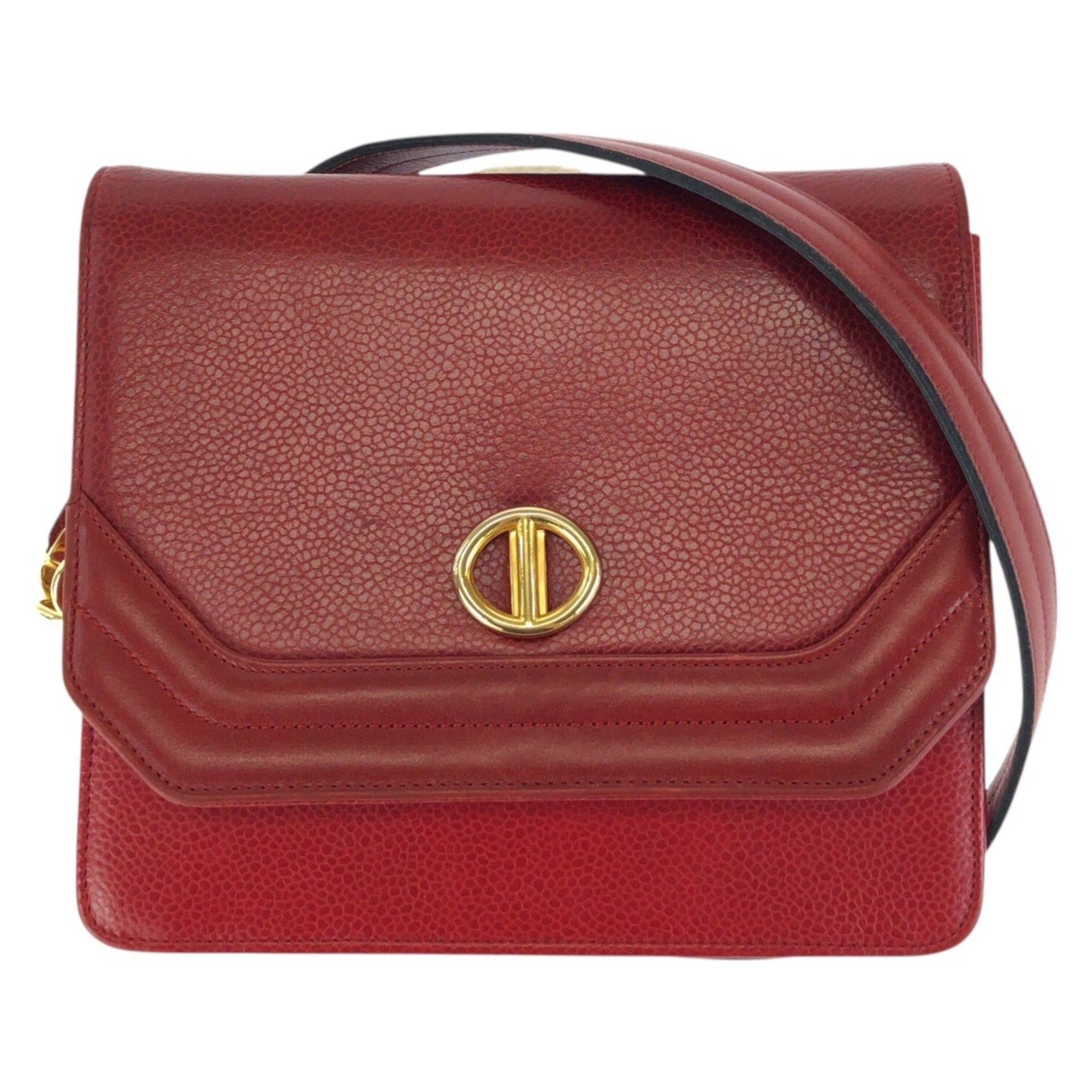 Dior Christian Dior Vintage Red Leather Shoulder Bag/Pouch with Gold Hardware for Women Size ONE SIZE - 1 Thumbnail