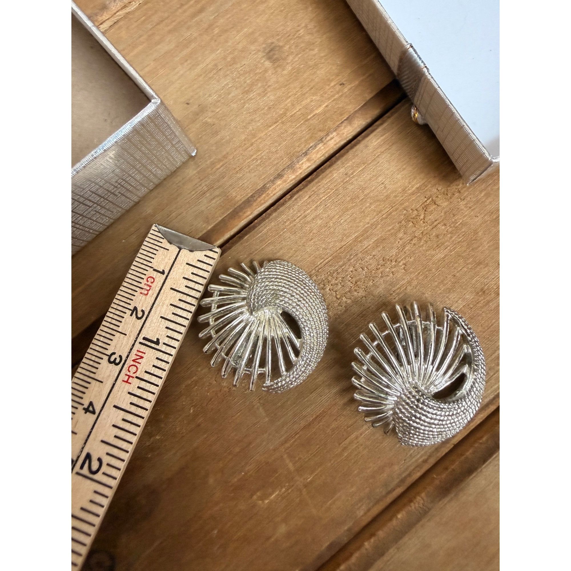 Other Silver Spiral Clip-On Earrings With Gift Box Size ONE SIZE - 3 Thumbnail