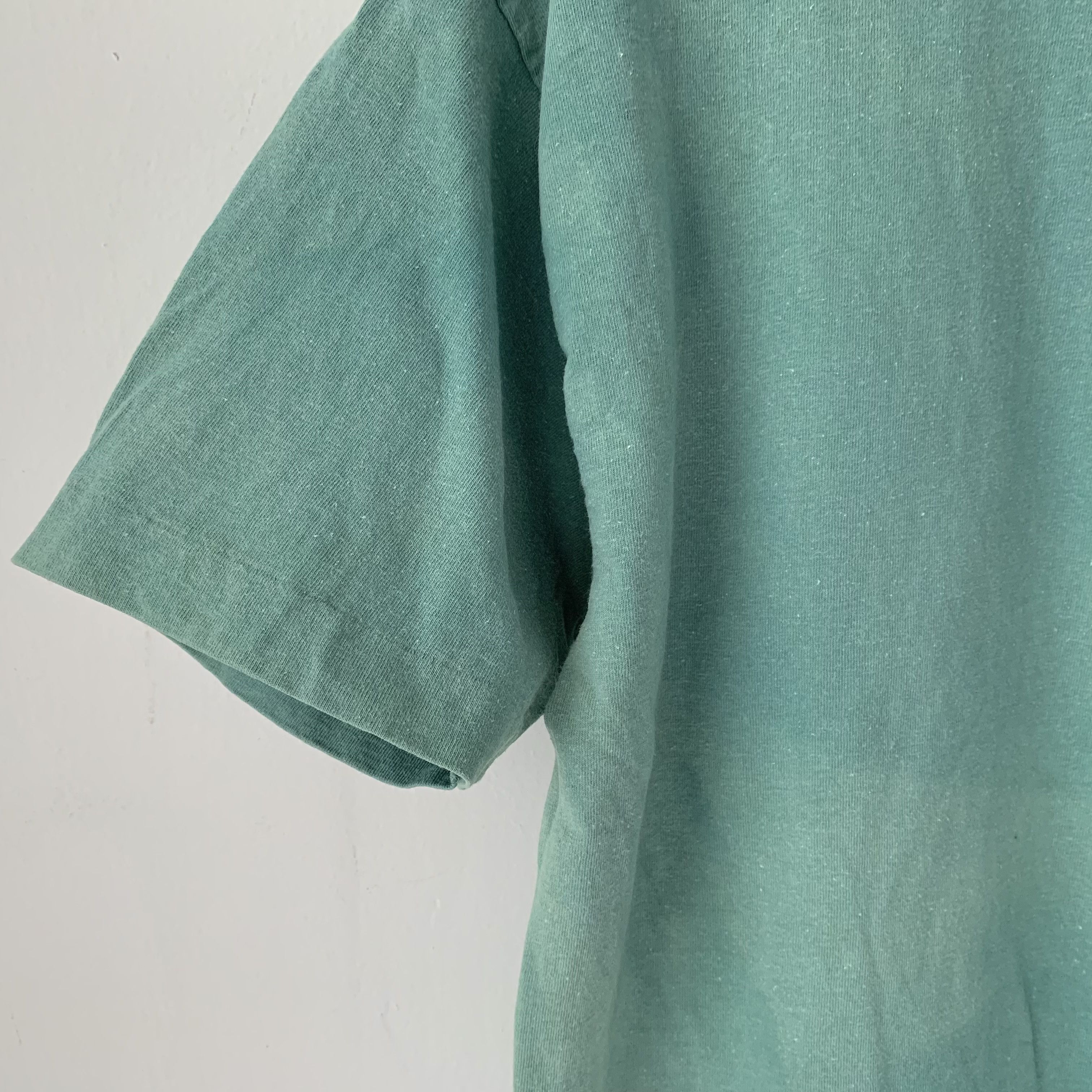 Other vintage sunfaded work blue-green cotton t-shirt Size US M / EU 48-50 / 2 - 7 Thumbnail