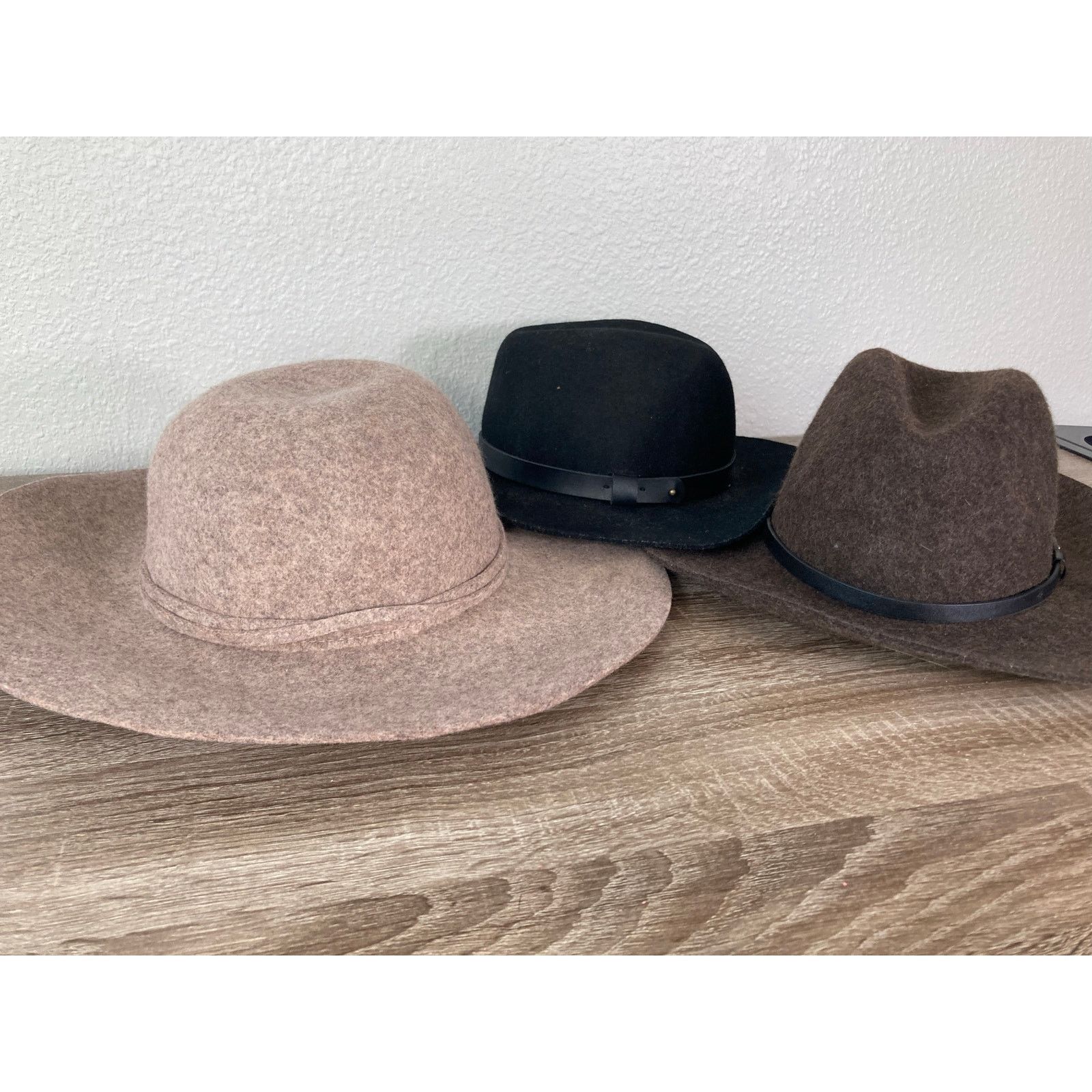 Other Womens Hats Lot of 3 Black Wool Fedora Hat One Size Casual Size ONE SIZE - 5 Thumbnail