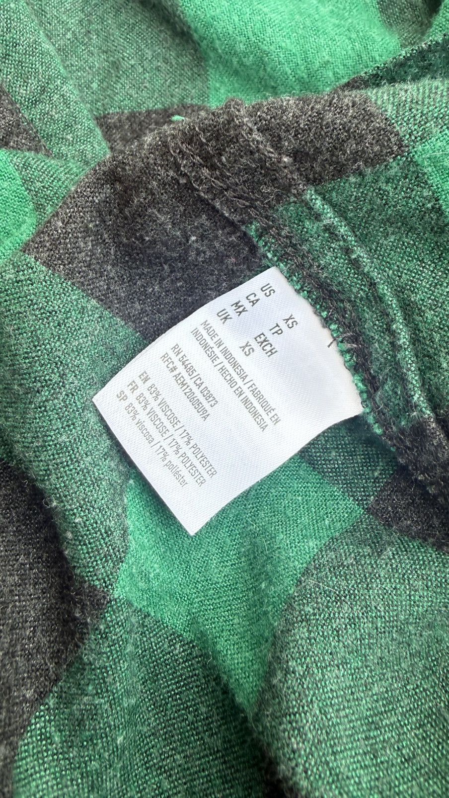 American Eagle Outfitters American Eagle Green & Black Plaid Flannel Shirt Boyfriend Size XS / US 0-2 / IT 36-38 - 9 Thumbnail