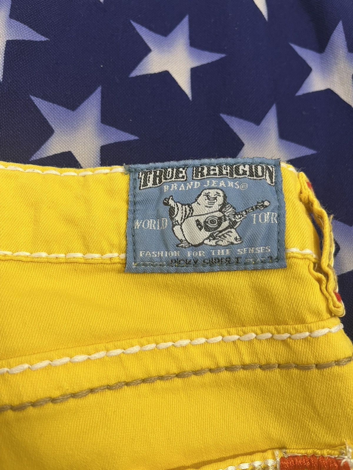 True Religion True Religion Yellow Y2K Jeans Size 29" - 4 Thumbnail