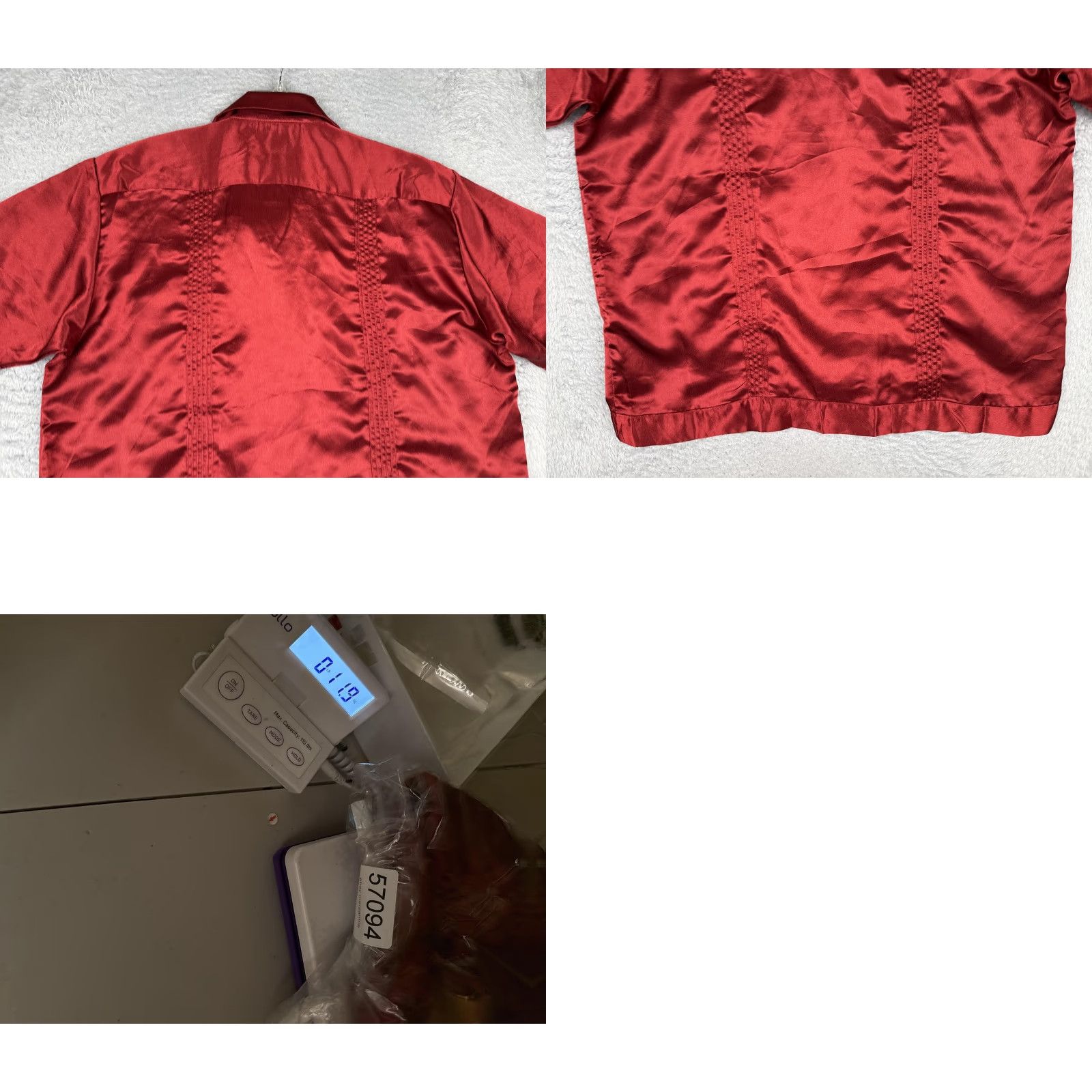 Vintage Western Max Shirt Mens XL Red Satin Short Sleeve Button Up Embroidered Pockets Size US XL / EU 56 / 4 - 9 Thumbnail
