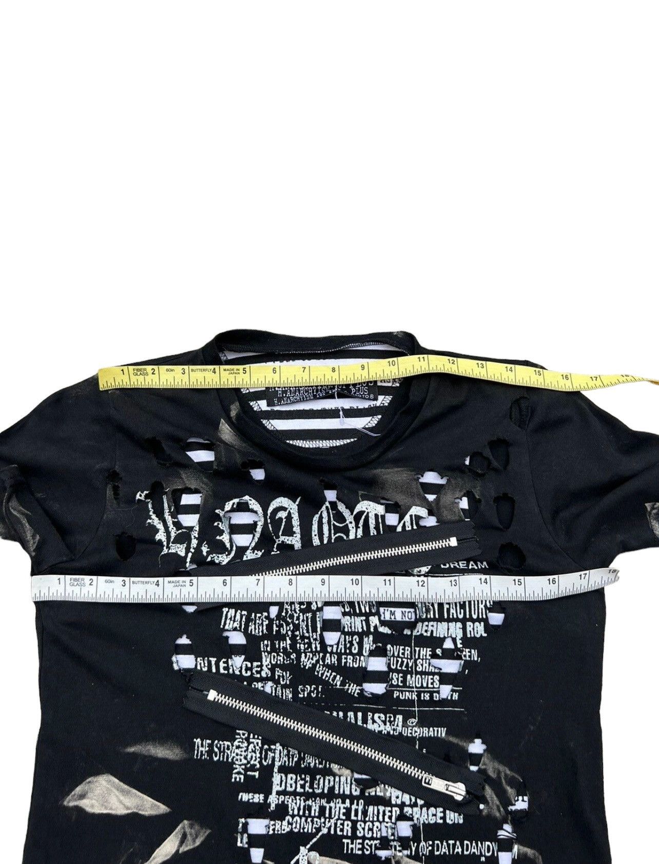 H. Anarchism For Plus H. Naoto Rips Distress Bondage t Shirt