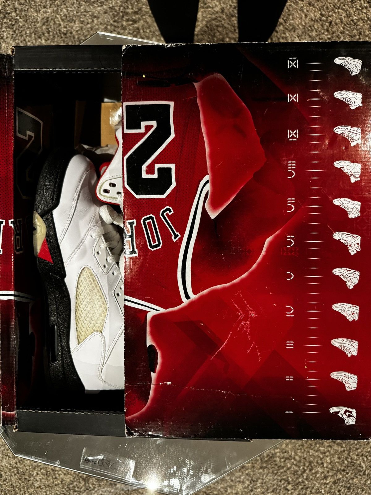 image of Retro Air Jordan 5 2008 Countdown Shoes in White, Men's (Size 9)