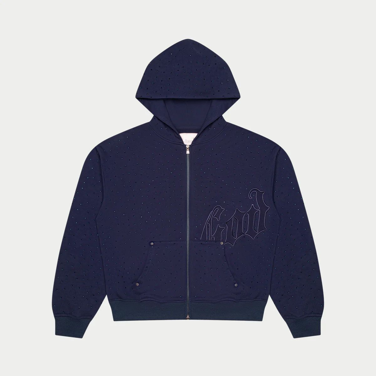 Godspeed OG Logo V2 Double Navy Hoodie