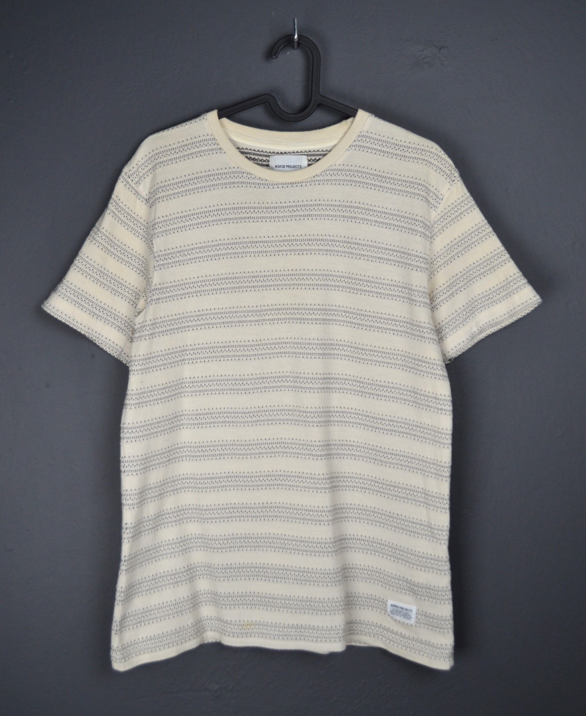 Norse Projects Norse Projects M Niels Texture Stripe Nordic Knit T-shirt M Size US M / EU 48-50 / 2 - 2 Thumbnail