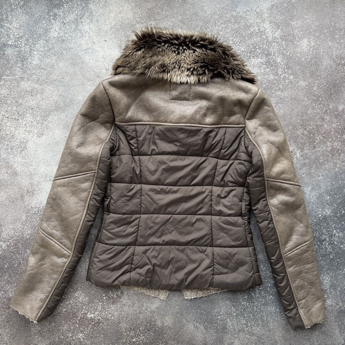 Hysteric Glamour 2000’s Vintage Y2K Faux Fur Sheepskin Winter Jacket Size M / US 6-8 / IT 42-44 - 3 Thumbnail