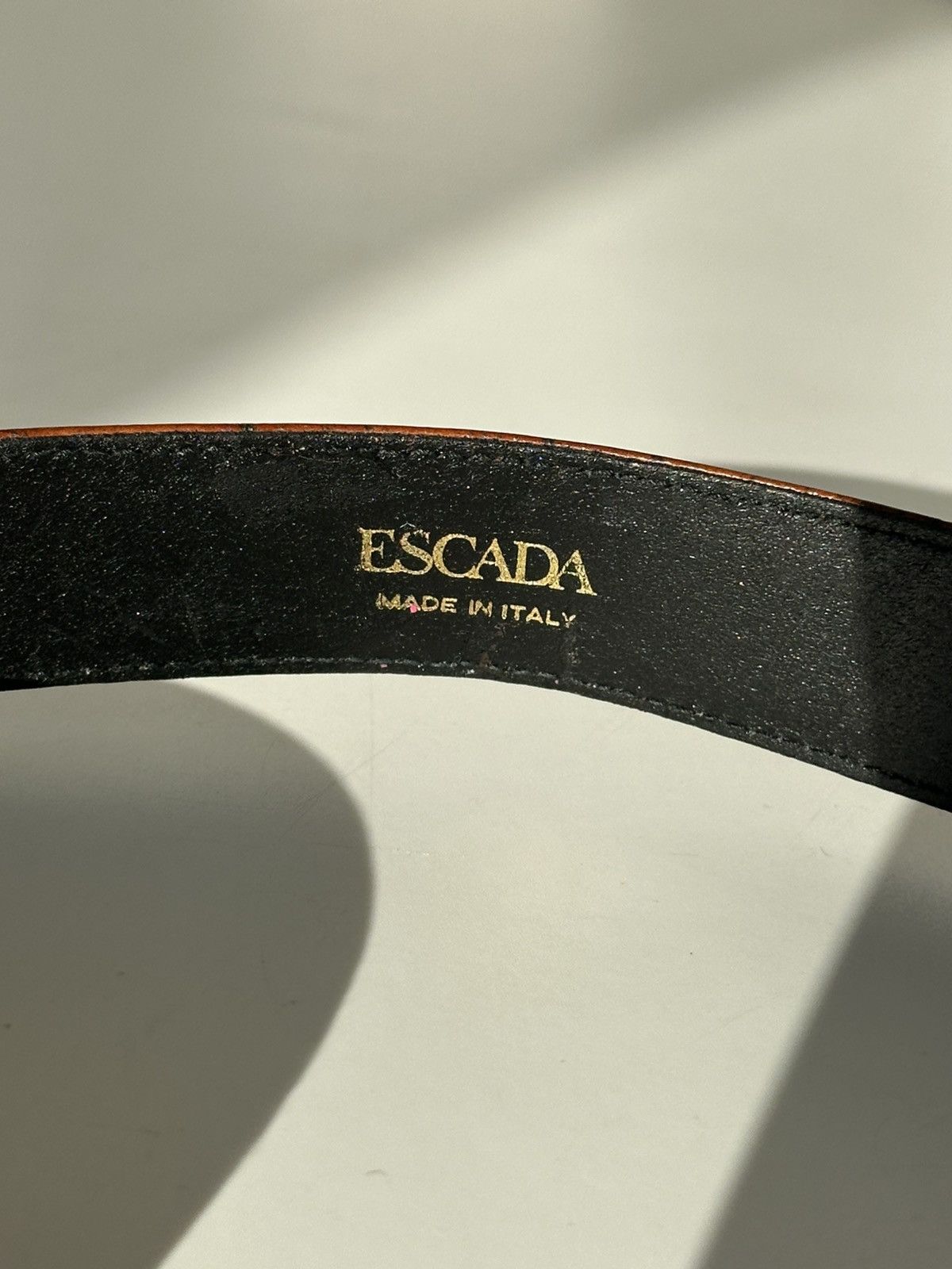 Escada ESCADA Golden Buckle Leather Belt archive y2k rap jewelry Size ONE SIZE - 7 Thumbnail