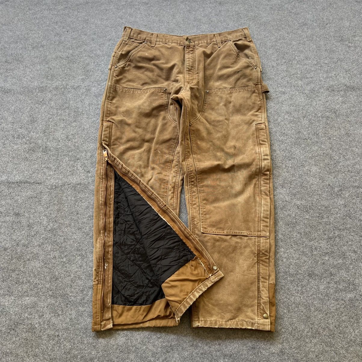 Carhartt × Vintage Vintage Carhartt Quilted Double Knee Pant B194 BRN Size US 38 / EU 54 - 2 Thumbnail