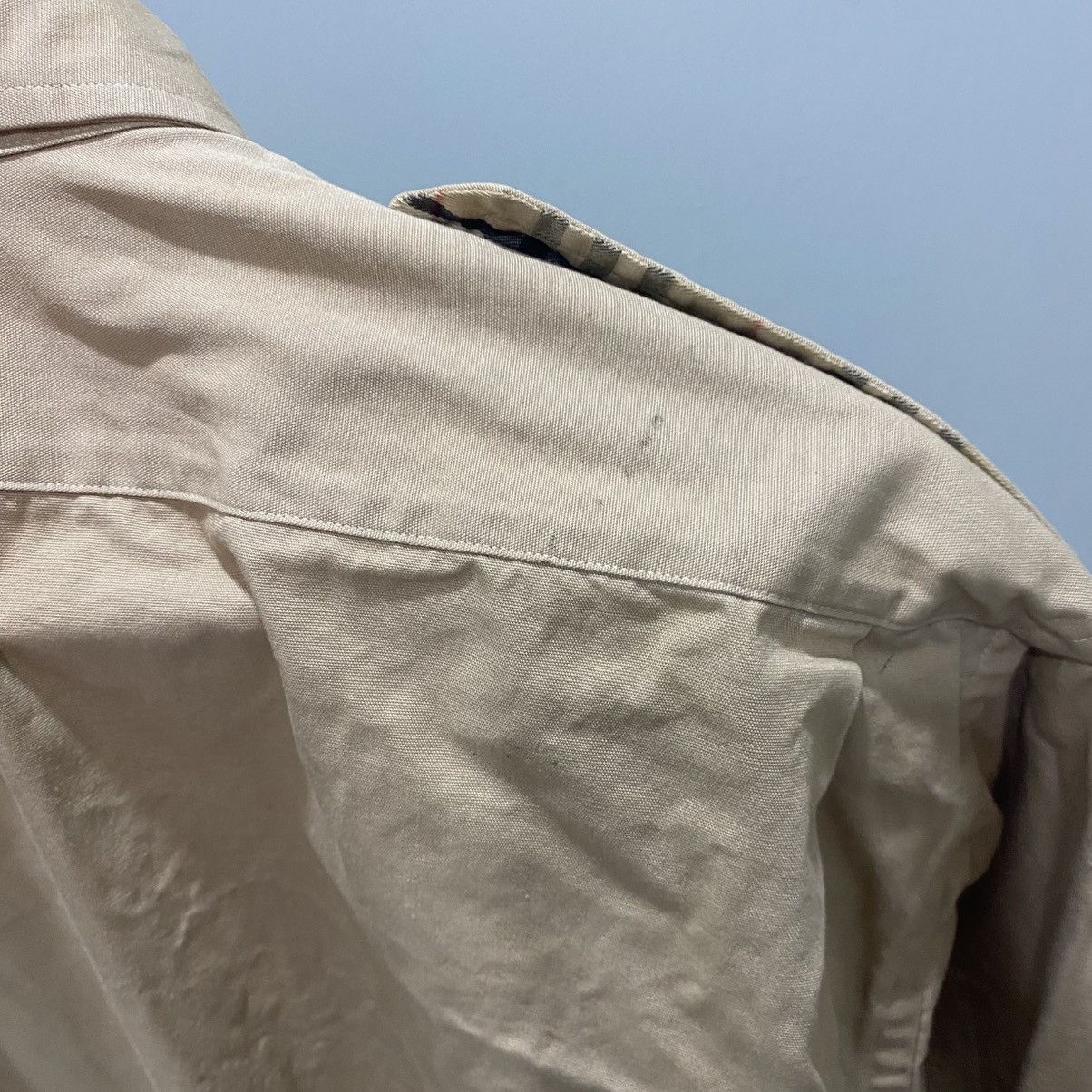 Burberry Vintage Burberrys Khaki Military Safari Work Shirt Epaulets Size US XL / EU 56 / 4 - 16 Thumbnail