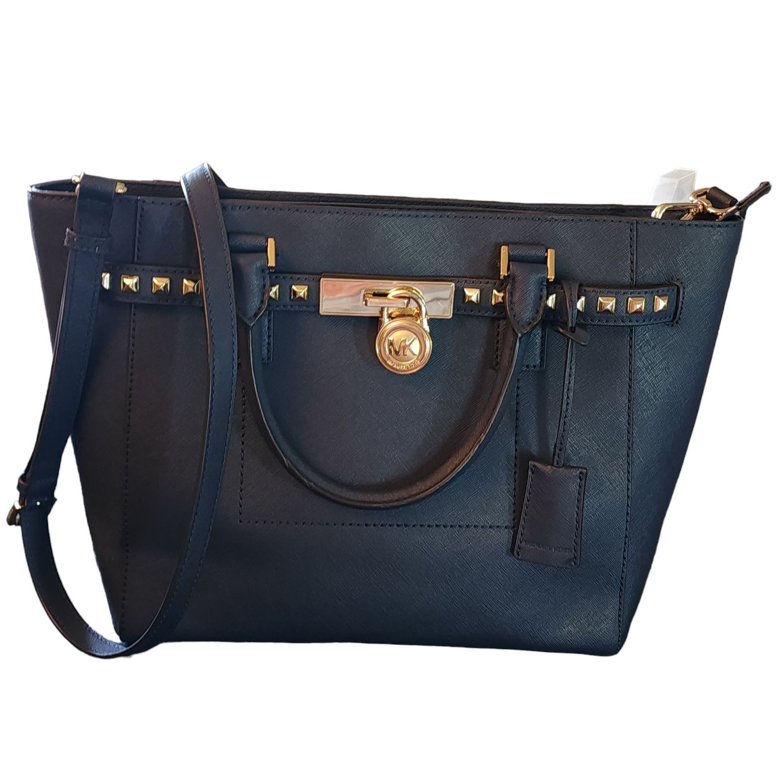 Michael Kors Michael Kors Hamilton Large Studded Shoulder Bag navy blue Size ONE SIZE - 1 Thumbnail