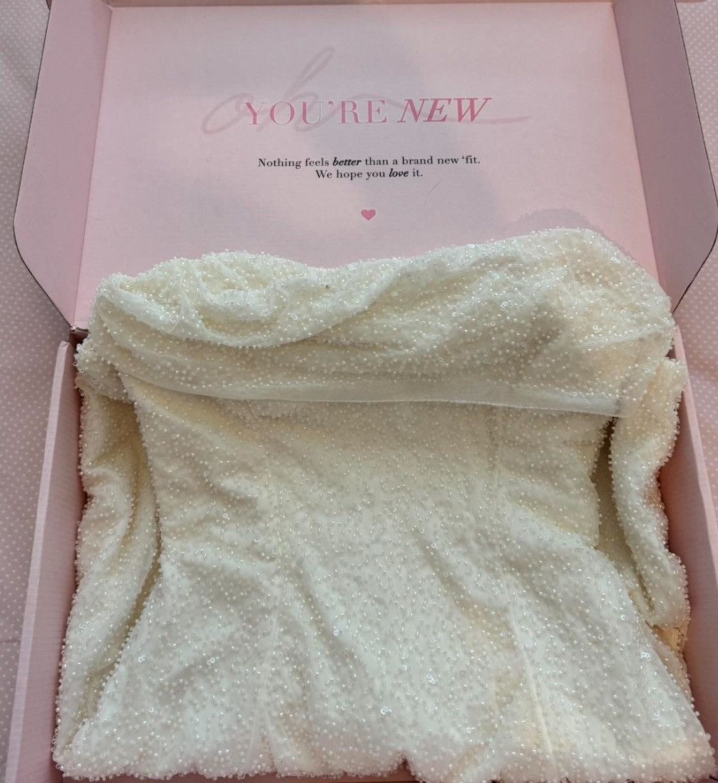 PRINCESS POLLY White embellished dress Size M / US 6-8 / IT 42-44 - 2 Thumbnail