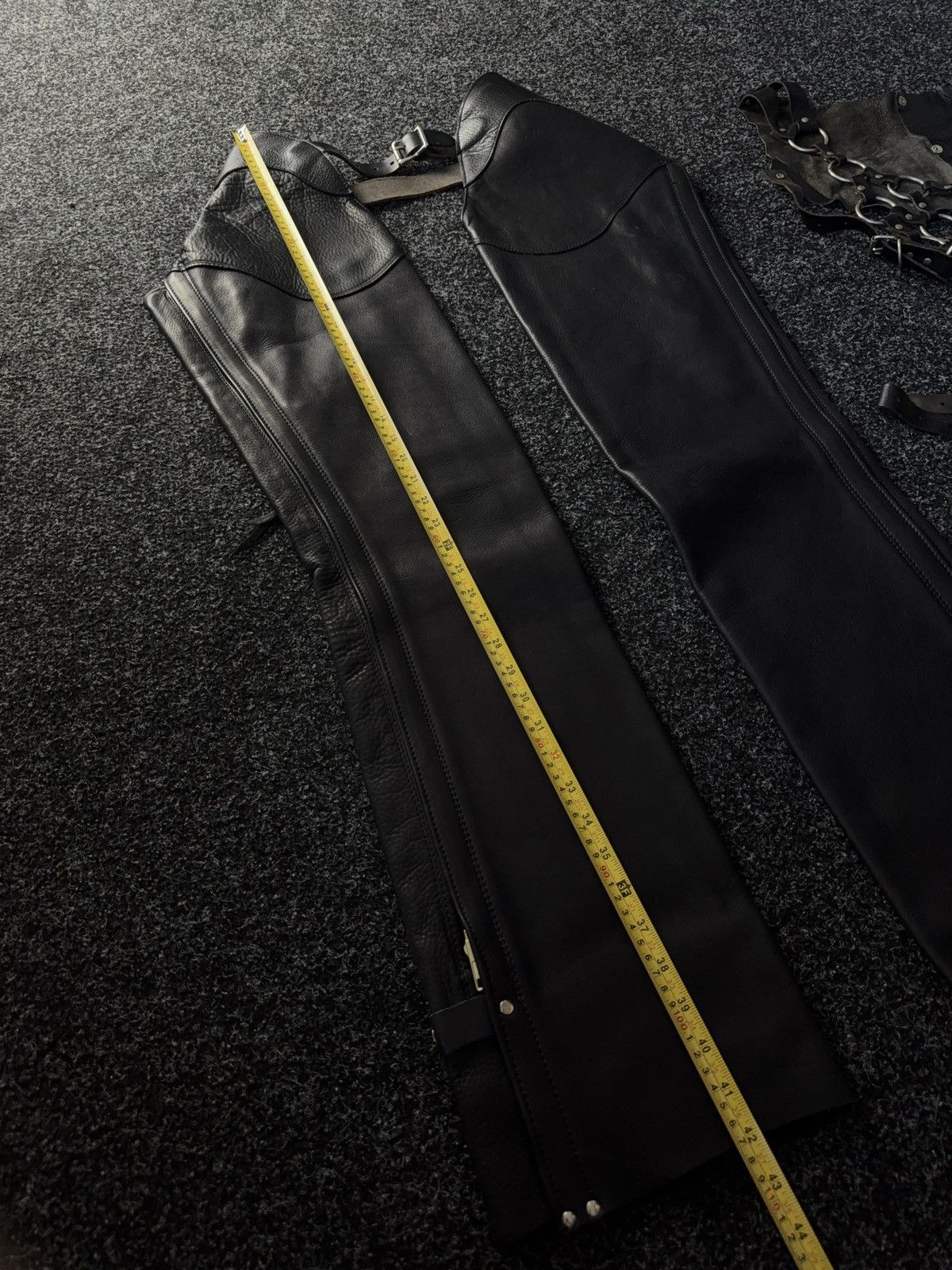 Japanese Brand Gothic BDSM Leather Leggings & Chain Harness Costume Size ONE SIZE - 15 Thumbnail