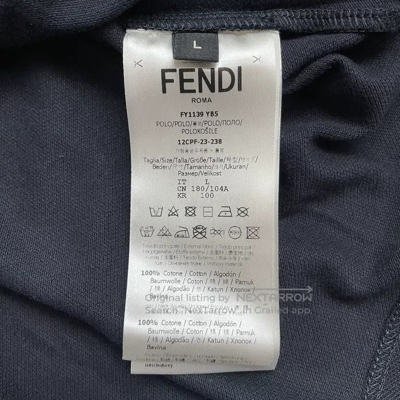 Fendi Fendi Logo-print long-sleeve shirt men's polo shirt Size US L / EU 52-54 / 3 - 6 Thumbnail