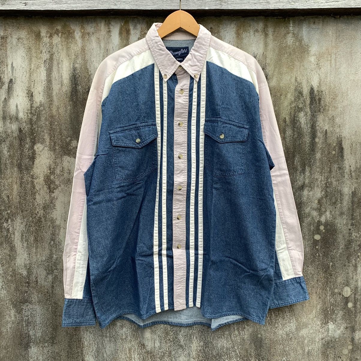 Wrangler VINTAGE WRANGLER DENIM BUTTON UP SHIRT Size US L / EU 52-54 / 3 - 1 Thumbnail