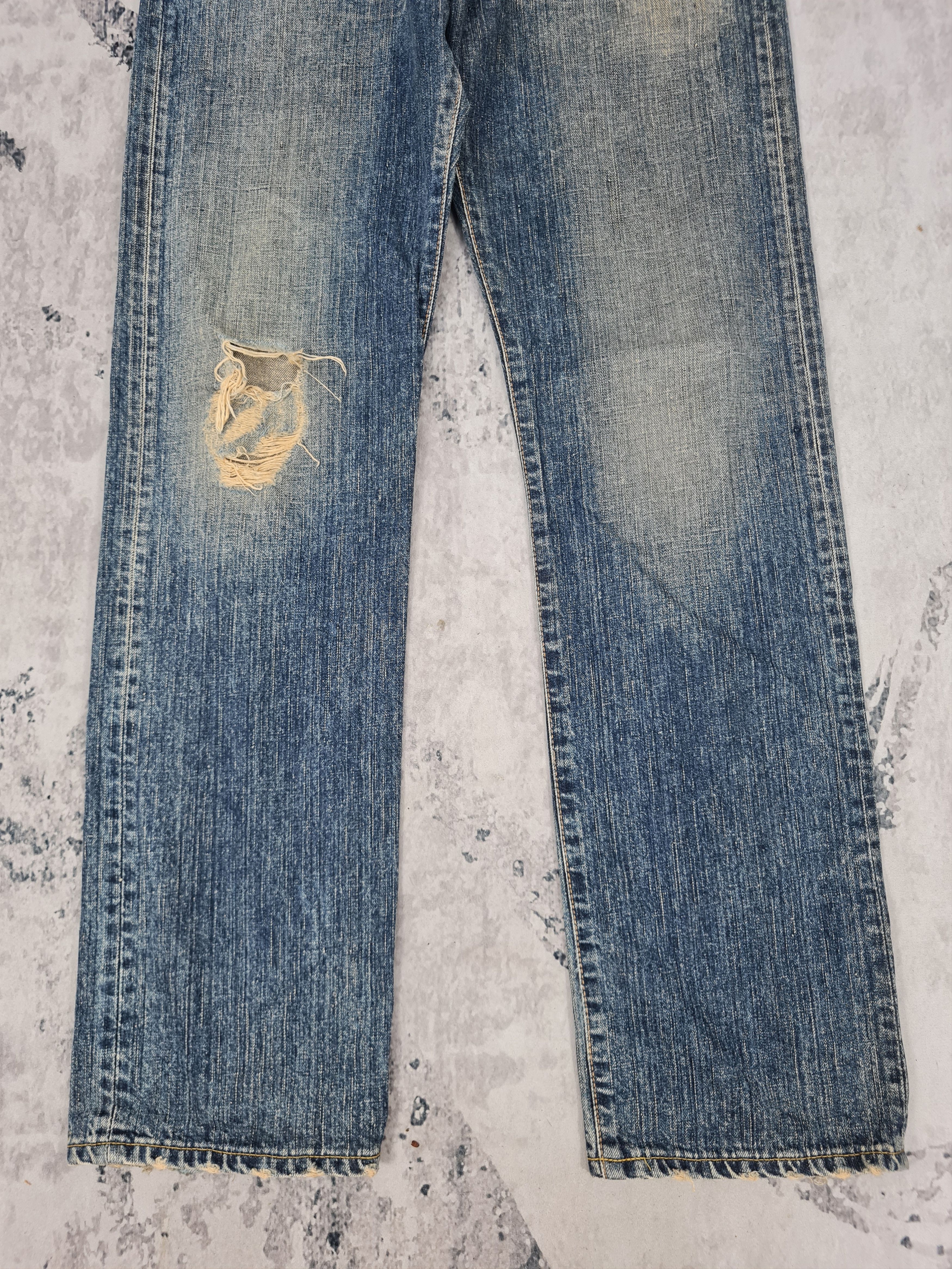 Edwin Vtg EDWIN 503R Faded Distressed Jeans Size 34x33 JB0144 Size US 34 / EU 50 - 5 Thumbnail
