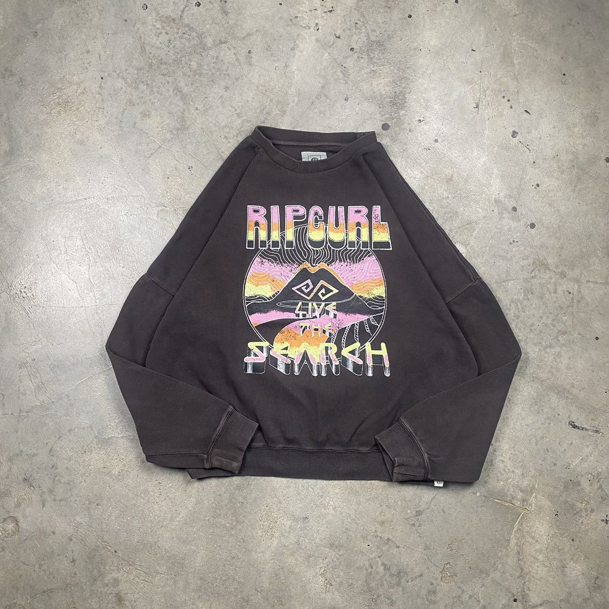 Rip Curl × Vintage y2k Ripcurl Dark Brown Boxy Oversize Crewneck Size US M / EU 48-50 / 2 - 1 Thumbnail