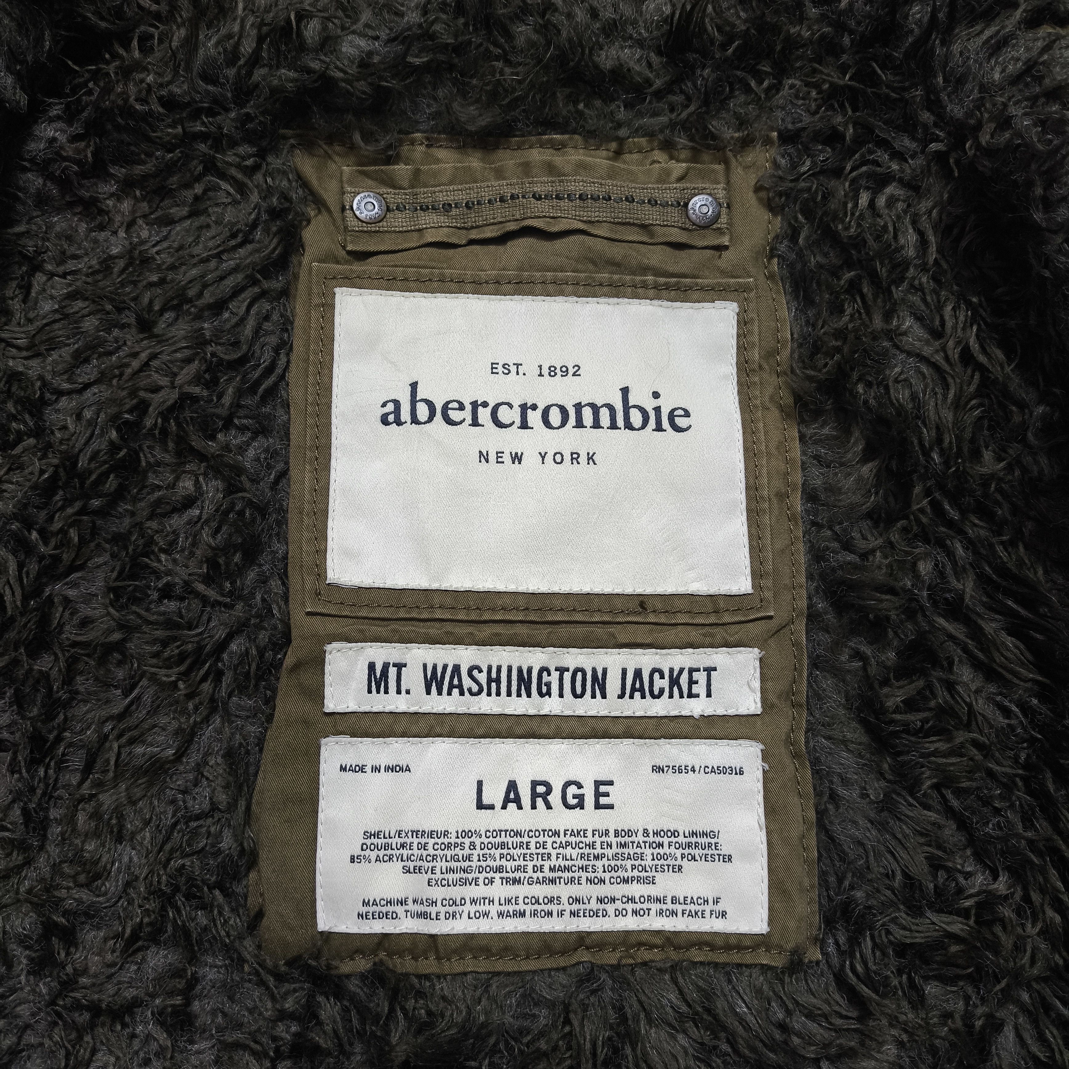 Abercrombie & Fitch Abercrombie MT Washington Military Fur Jacket Size US L / EU 52-54 / 3 - 10 Thumbnail