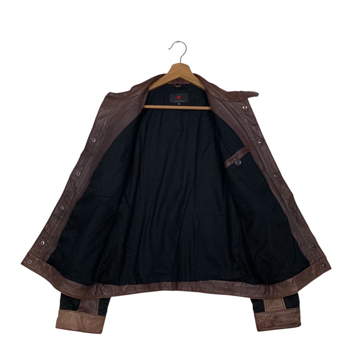 Japanese Brand Y2K MOVEMENT CULTURE Hybrid Leather Jacket #2723-C122 Size US S / EU 44-46 / 1 - 11 Thumbnail