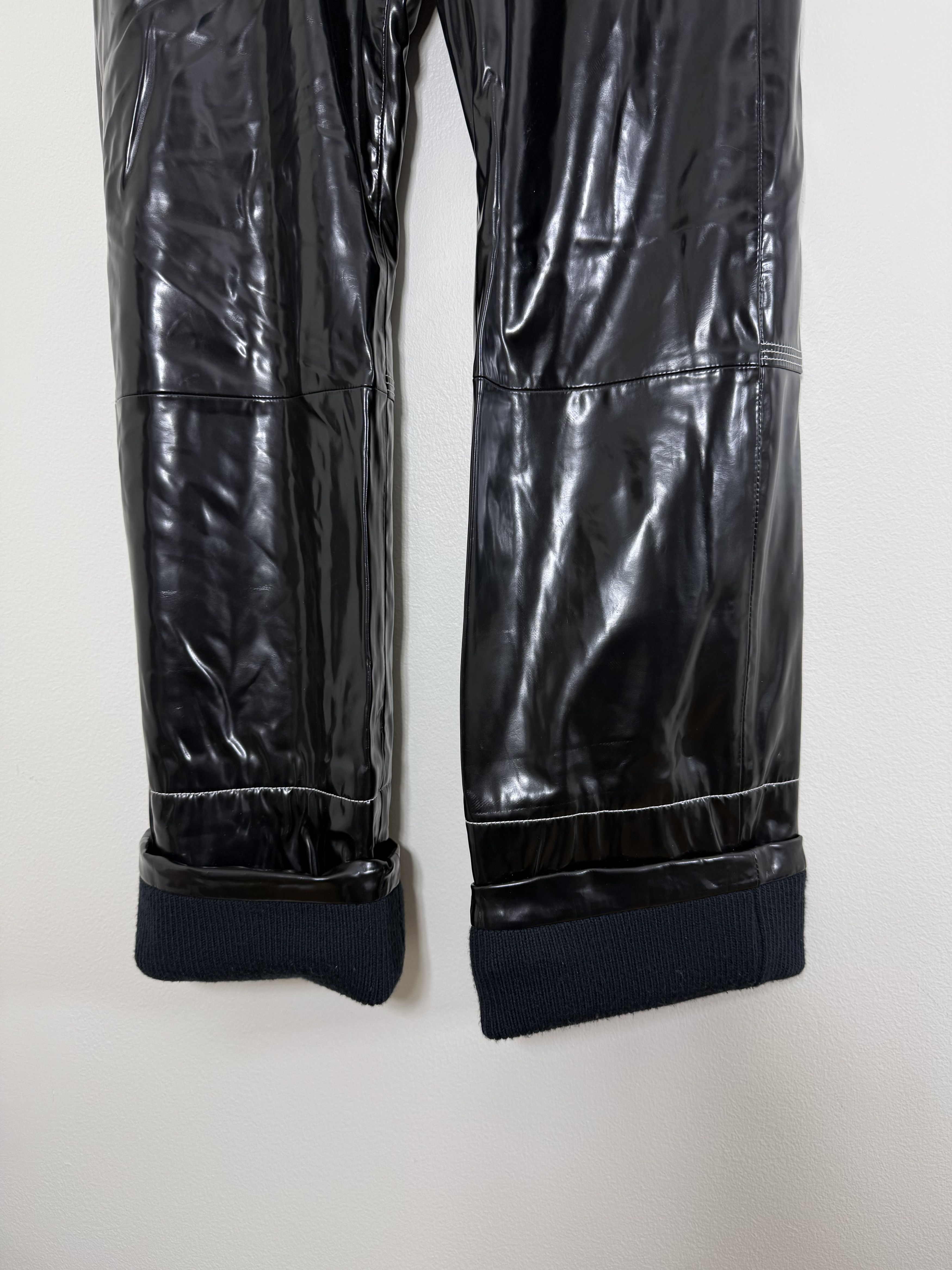 Wales Bonner FW18 Rubberized Turnup Trousers Size US 30 / EU 46 - 3 Thumbnail