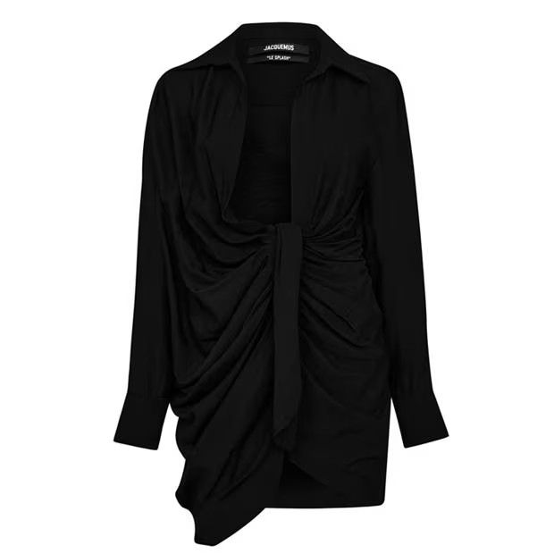 Jacquemus o1g2r1mq1024 Mini Dress in Black Size S / US 4 / IT 40 - 1 Thumbnail