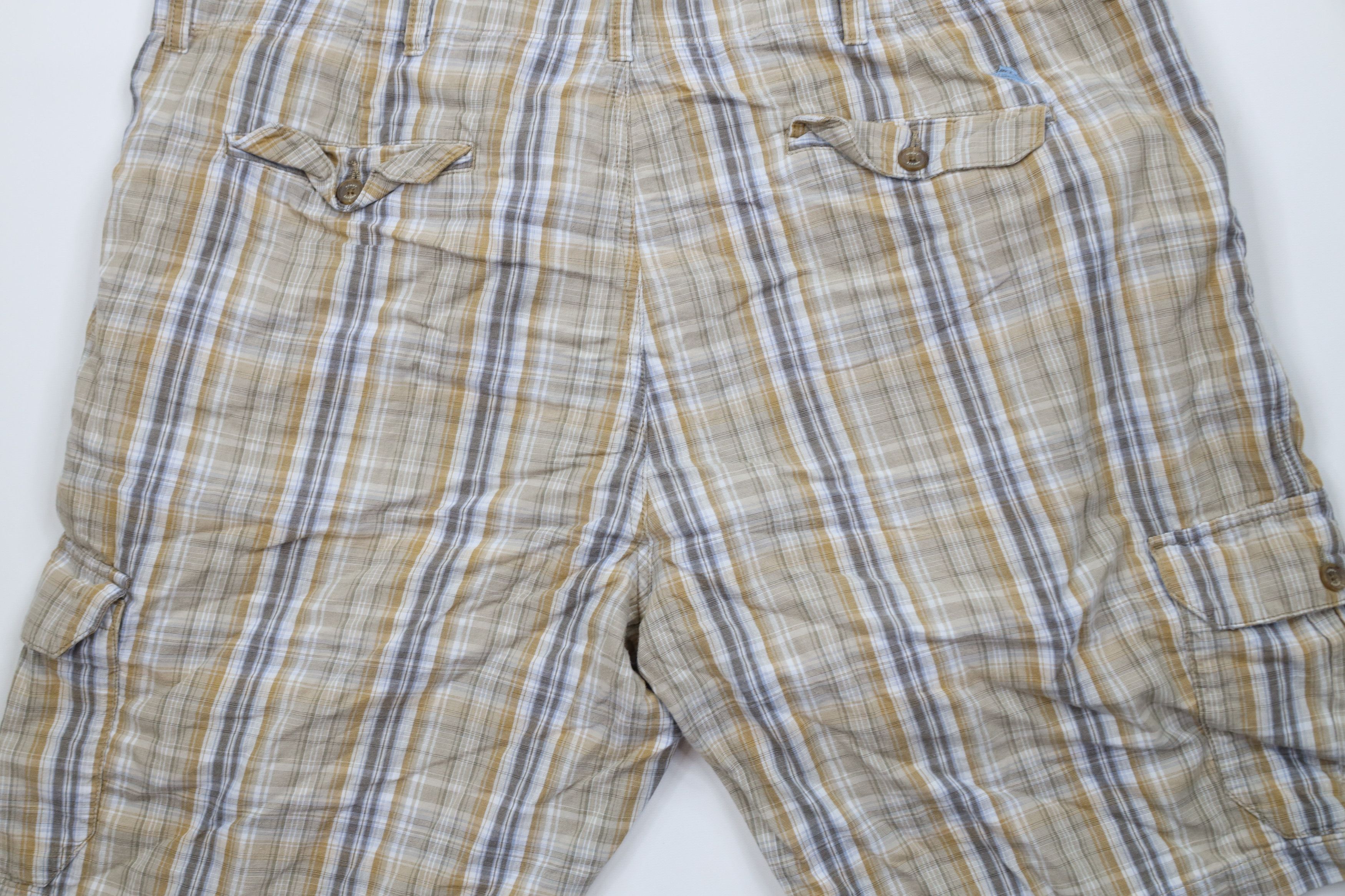 Tommy Bahama Vintage Tommy Bahama Earth Tone Plaid Cargo Shorts Cotton Size US 44 / EU 60 - 10 Thumbnail